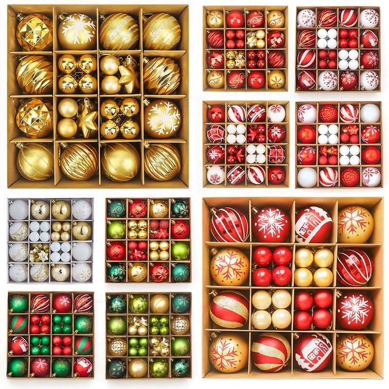 Gilded Christmas Ball Ornaments — 44-Piece Set 2