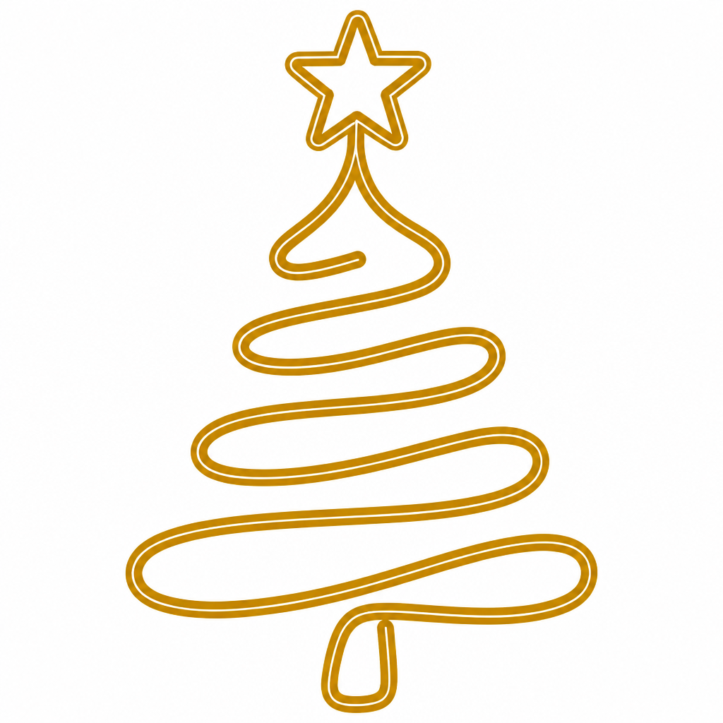 CC gold Christmas tree logo